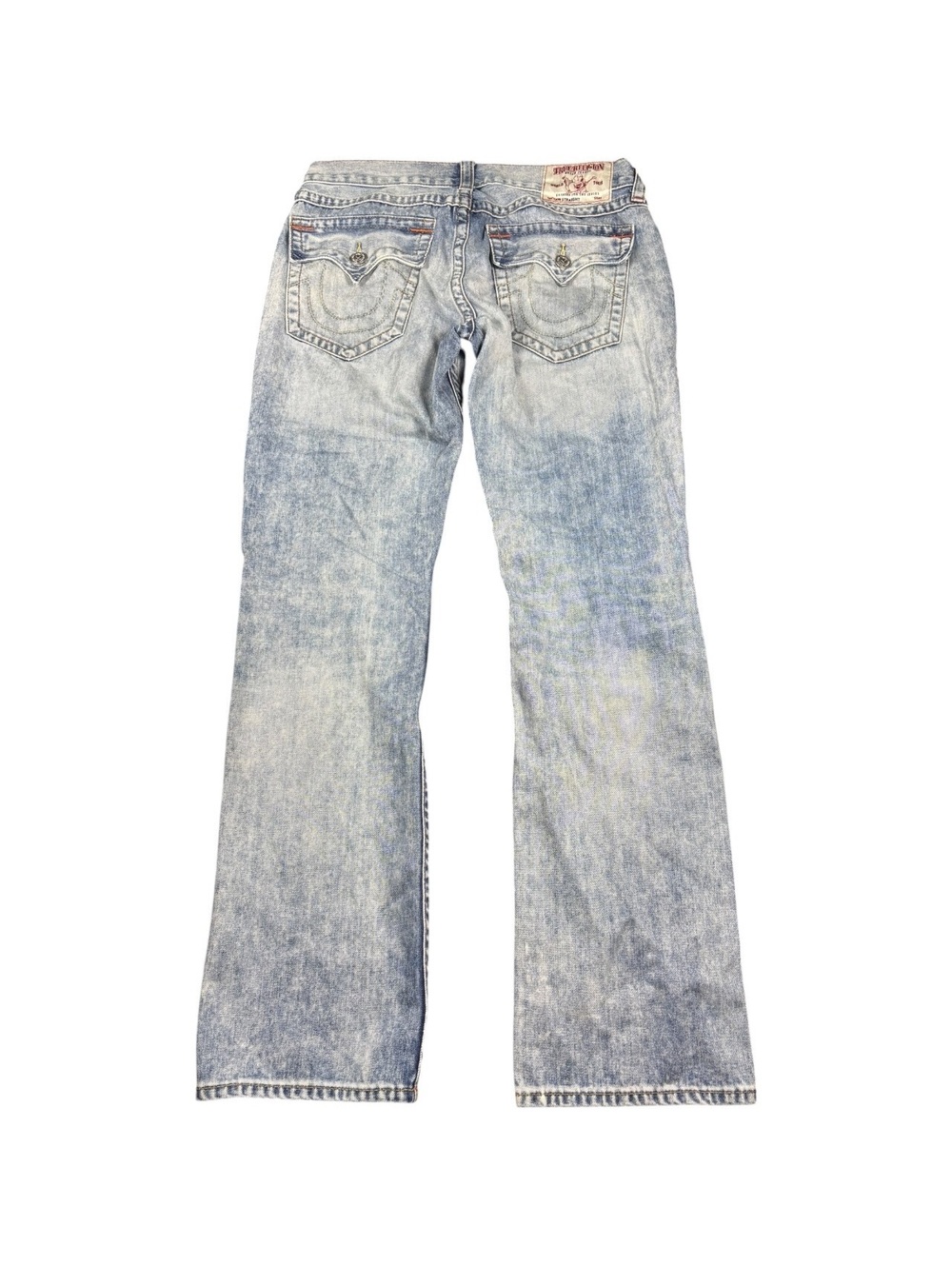 True Religion Y2K Ricky Light Wash Distressed Straight Jeans